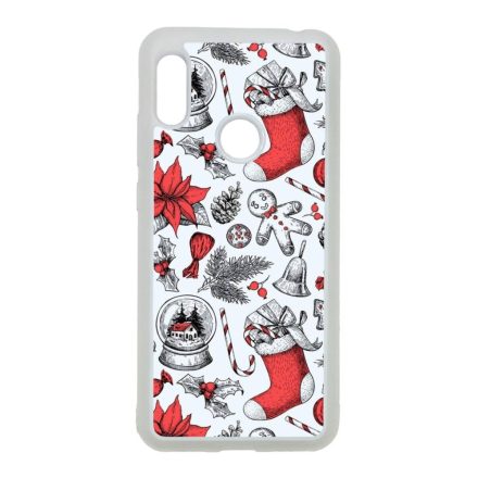 téli karácsonyi mintás textúra Xiaomi Redmi Note 7 átlátszó tok