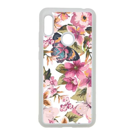 pillangós lepkés virág mintás Xiaomi Redmi Note 7 átlátszó tok