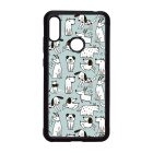 Türkiz aranyos rajzolt kutya mintás Xiaomi Redmi Note 7 tok