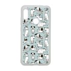 Türkiz aranyos rajzolt kutya mintás Xiaomi Redmi Note 7 tok