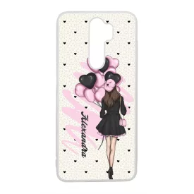 Kérd a Neveddel - Ballon Girl - Pink szerelem valentin napi Xiaomi Redmi Note 8 Pro tok