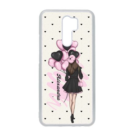 Kérd a Neveddel - Ballon Girl - Pink szerelem valentin napi Xiaomi Redmi Note 8 Pro tok