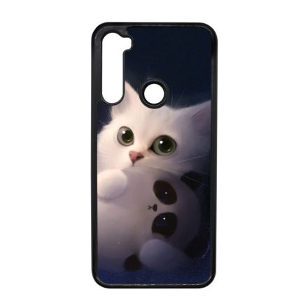 cica cicás macska macskás panda pandás Xiaomi Redmi Note 8T fekete tok