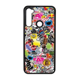 stickerbomb matricabomba Xiaomi Redmi Note 8T fekete tok