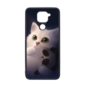 cica cicás macska macskás panda pandás Xiaomi Redmi Note 9 fekete tok
