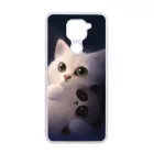 cica cicás macska macskás panda pandás Xiaomi Redmi Note 9 fekete tok