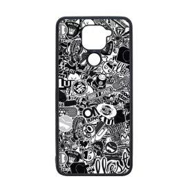 stickerbomb matricabomba Xiaomi Redmi Note 9 fekete tok