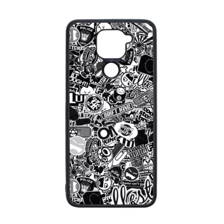 stickerbomb matricabomba Xiaomi Redmi Note 9 fekete tok