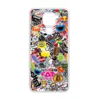 stickerbomb matricabomba Xiaomi Redmi Note 9 fekete tok