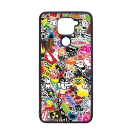 stickerbomb matricabomba Xiaomi Redmi Note 9 fekete tok