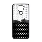 szerelem love fekete fehér pöttyös Xiaomi Redmi Note 9 fekete tok