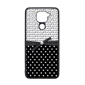 szerelem love fekete fehér pöttyös Xiaomi Redmi Note 9 fekete tok
