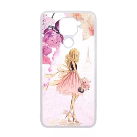 virágos fashion menyasszony párizs paris eiffel torony tavaszi Xiaomi Redmi Note 9 átlátszó tok