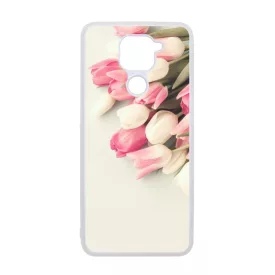 virágos tulipános tavaszi Xiaomi Redmi Note 9 átlátszó tok