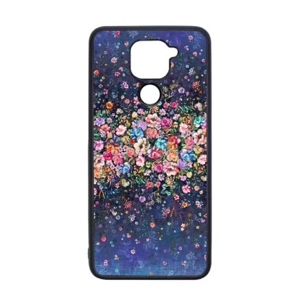 virágos tavaszi art Xiaomi Redmi Note 9 fekete tok