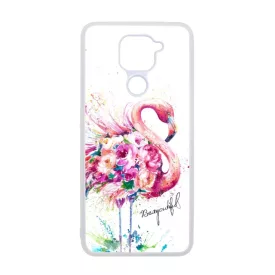 Álomszép Flamingo tropical summer nyári Xiaomi Redmi Note 9 átlátszó tok