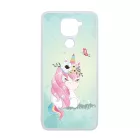 Édes unikornis és a Pillangó unicorn egyszarvú Xiaomi Redmi Note 9 átlátszó tok
