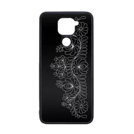 Elegant Matyó - Black magyar mintás hungarian folk Xiaomi Redmi Note 9 fekete tok