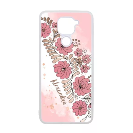 Kérd a neveddel - RoseGold Matyó magyar mintás hungarian folk Xiaomi Redmi Note 9 átlátszó tok