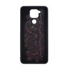 Elegáns Matyó - Rosegold magyar mintás hungarian folk Xiaomi Redmi Note 9 fekete tok