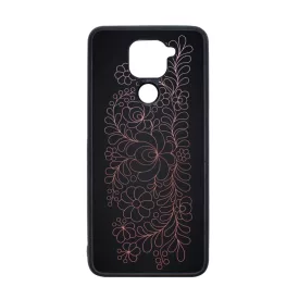Elegáns Matyó - Rosegold magyar mintás hungarian folk Xiaomi Redmi Note 9 fekete tok