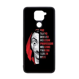 Mask - the Names - A Nagy Pénzrablás - la casa de papel Xiaomi Redmi Note 9 fekete tok