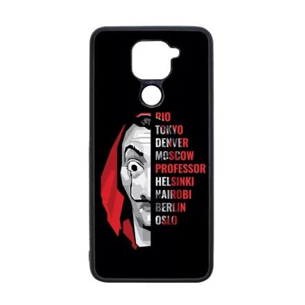 Mask - the Names - A Nagy Pénzrablás - la casa de papel Xiaomi Redmi Note 9 fekete tok