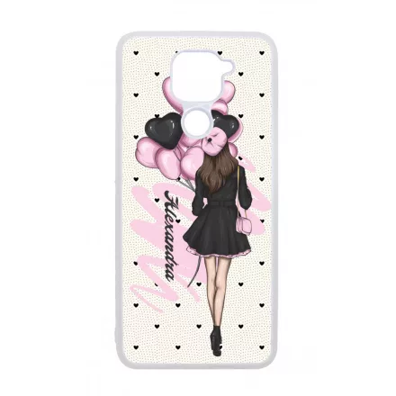 Kérd a Neveddel - Ballon Girl - Pink szerelem valentin napi Xiaomi Redmi Note 9 tok