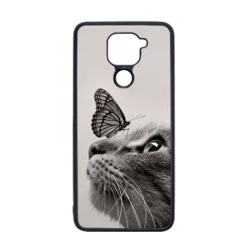 Cica és Pillangó - macskás Xiaomi Redmi Note 9 tok