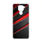 Piros fekete csíkos karbon mintás Xiaomi Redmi Note 9 tok