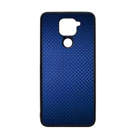 Gyönyörű kék karbon fiber mintás Xiaomi Redmi Note 9 tok