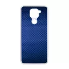 Gyönyörű kék karbon fiber mintás Xiaomi Redmi Note 9 tok