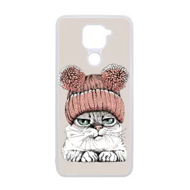 Cuki sapkás cica Xiaomi Redmi Note 9 tok