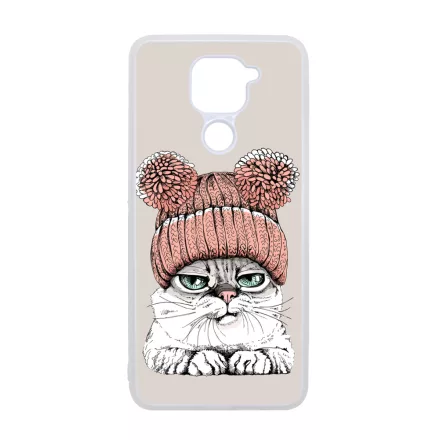 Cuki sapkás cica Xiaomi Redmi Note 9 tok