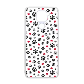 Szívecskés kutya mancs mintás Xiaomi Redmi Note 9 tok