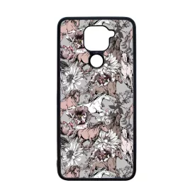 Csodaszép szürke vintage lovas mintás Xiaomi Redmi Note 9 tok