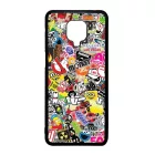 stickerbomb matricabomba Xiaomi Redmi Note 9 Pro fekete tok
