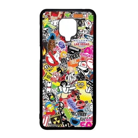 stickerbomb matricabomba Xiaomi Redmi Note 9 Pro fekete tok