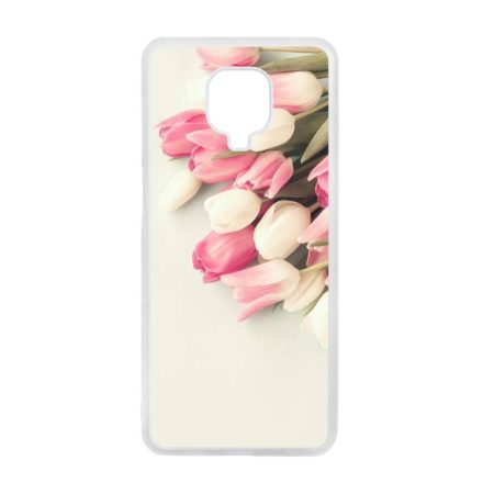 virágos tulipános tavaszi Xiaomi Redmi Note 9 Pro átlátszó tok