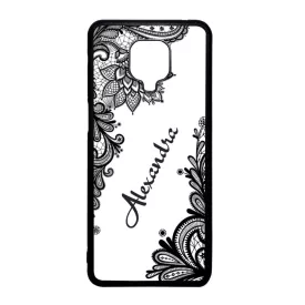 kérd a neveddel csipkés csajos Xiaomi Redmi Note 9 Pro fekete tok