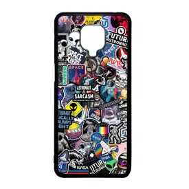 NASA matricabomba astronaut űrhajós stickerbomb Xiaomi Redmi Note 9 Pro fekete tok