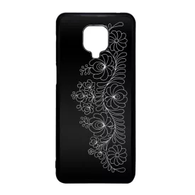 Elegant Matyó - Black magyar mintás hungarian folk Xiaomi Redmi Note 9 Pro fekete tok