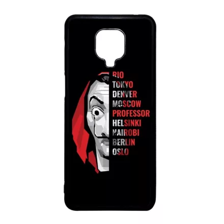 Mask - the Names - A Nagy Pénzrablás - la casa de papel Xiaomi Redmi Note 9 Pro fekete tok