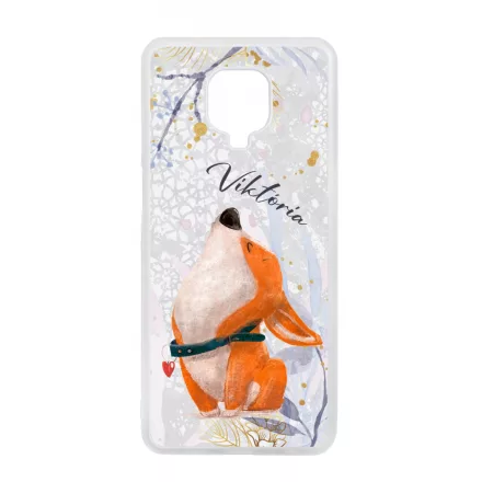 Cuki corgi kutyus - Téli mintás Xiaomi Redmi Note 9 Pro tok