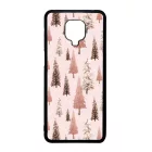 Rózsaszín karácsonyi fenyőfa mintás Xiaomi Redmi Note 9 Pro tok