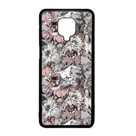 Csodaszép szürke vintage lovas mintás Xiaomi Redmi Note 9 Pro tok